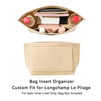 Organizer Kosmetik Portabel Grosir untuk Tas Wanita, Cocok untuk Berbagai Tas Tote Wanita, Tas Dalam, Organizer Tas dari Bahan Felt