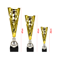 Coupe de trophée de football en métal doré Elor, best-seller, avec base en marbre, comme prix du premier rang pour les matchs de la saison de football masculine 2024