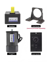Motorreductor de CA de 140W 220V con control de velocidad reversible, 5RK140RGU-CF, alto par, reductor pequeño, eficiencia IE3, montaje con brida