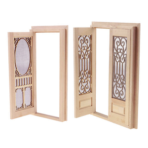 Porte <span class=keywords><strong>de</strong></span> poupées <span class=keywords><strong>en</strong></span> <span class=keywords><strong>bois</strong></span> avec Double écran, accessoire Miniature pour <span class=keywords><strong>maison</strong></span> <span class=keywords><strong>de</strong></span> poupée, échelle 1:12, OA011R - Product Image 6