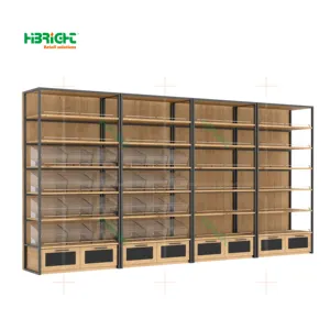 2D 3D Retail Solution Service Steel Display Rack Supermarket Slatwall Series Shelving