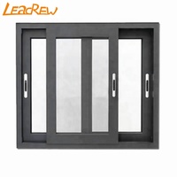 Fenêtre coulissante à Double verre trempé en alliage d'aluminium, nouveau Design