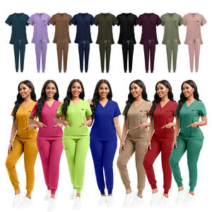 Uniformes de Enfermería Transpirables de Secado Rápido Unisex, Uniformes de Trabajo para Hospitales, Clínicas Dentales y Salones de Belleza, Conjunto de Uniformes Médicos - Product Image 4