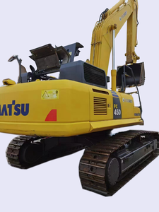 Excavatrice sur chenilles Komatsu PC450-8 d'occasion, poids opérationnel de 45 tonnes, grande pelle de chantier robuste avec moteur comme composant principal - Product Image 2