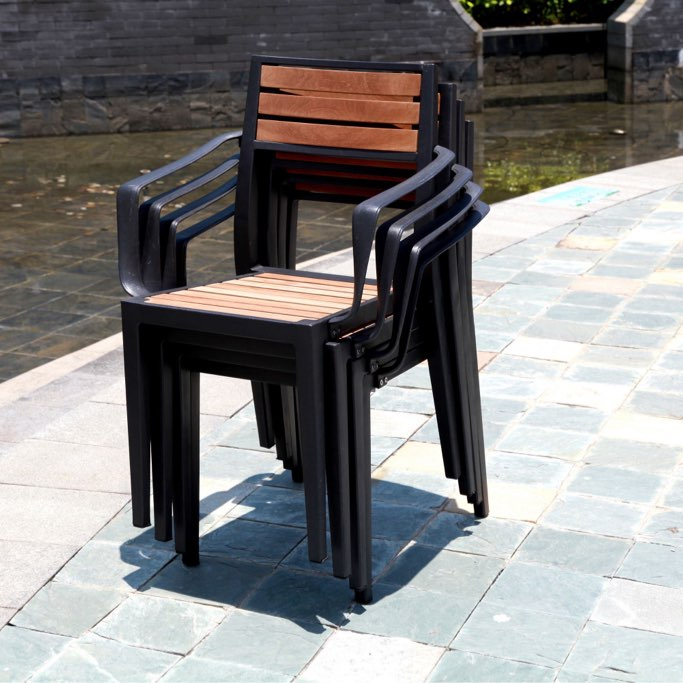Garden Chair Wooden Outdoor Furniture Stackable