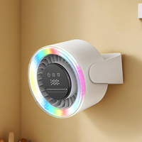 2025 diskon besar lampu RGB portabel kipas meja isi ulang pengatur waktu pintar rotasi 360 ° untuk penggunaan Rumah pasang dinding untuk penggunaan luar ruangan