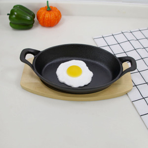 Cookwin pré-assaisonné antiadhésif en fonte mini casserole ovale gratin <span class=keywords><strong>paella</strong></span> <span class=keywords><strong>plat</strong></span> de service - Product Image 5