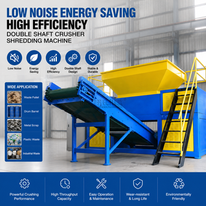 Déchiqueteur à double arbre haute productivité, conception avancée, durable pour les lames, moteur à noyau en alliage pour le recyclage des déchets électroniques - Product Image 2