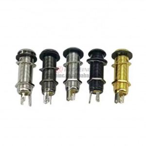 Conector Jack de Latón con Tubo Acanalado de 6.35mm (1/4 de Pulgada) para Entrada/Salida Estéreo de Guitarra y Bajo - Product Image 2