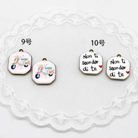 Pendentif FSSCM-14 style européen avec motifs de poissons et de fleurs, breloques personnalisées en acier inoxydable plaqué or et émail, bijoux faits à la main pour femmes