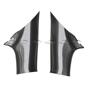 OLOTDI Real Carbon Fiber Carbon Black High <b>Polished</b> Interior C Pillar Trims Cover for Mitsubishi Lancer EVO10 X 2008-2017 Auto - Product Image 2