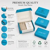 Boîtes d'emballage personnalisées pour vêtements avec logos, boîtes d'expédition et d'envoi, utilisées pour les coffrets cadeaux en papier avec logo