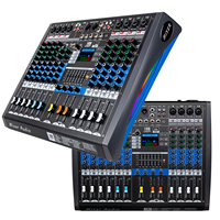 GAX-HL Table de mixage numérique DSP intégrée 100 effets, commutateur stéréo monocanal, panneau latéral, effets audio professionnels, système de sonorisation de scène, métal