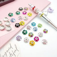 L 51160 hati cinta lima Penta bunga berlian imitasi Gasket kristal Spacer Bead untuk membuat perhiasan DIY gelang kalung aksesoris