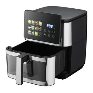 Friteuse à air intelligente 290x360x355mm à double cuve avec affichage visuel, en acier inoxydable, design carré, grande capacité - Product Image 4