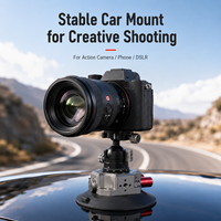 Support de caméra d'action robuste à ventouse ovale de 4,5 et 6 pouces pour accessoires, en alliage d'aluminium, ventouse à vide pour extérieur et toit de camping-car