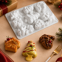 SILIKOLOVE Moule à gâteau en silicone antiadhésif, sans BPA, facile à démouler, série de formes de Noël personnalisées, certifié LFGB Platinum