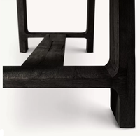 Table à manger rectangulaire en chêne massif américain RH OEM, style farmhouse, meubles de salle à manger, fabrication artisanale, durable, 8 places