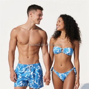 Tùy chỉnh thiết kế 3 mảnh <span class=keywords><strong>bikini</strong></span> phù hợp với đồ bơi cho các cặp vợ chồng người đàn ông phụ nữ Đồ bơi bơi thân mùa hè beachwear tắm phù hợp với - Product Image 2