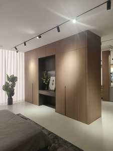 Meuble de rangement mural complet sur mesure pour toute la maison, avec panneau bicolore, grille <span class=keywords><strong>d</strong></span>'affichage ouverte et armoire fermée - Product Image 5