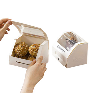 Biểu tượng tùy chỉnh mini bánh hộp baking <span class=keywords><strong>Macaron</strong></span> bao bì hộp cá nhân bánh hộp - Product Image 3