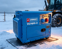 Générateur diesel super silencieux 6,5 kW portable, 7,5 kW max, démarrage électrique, groupe électrogène diesel avec AVR, réservoir de carburant de 25 L, 230 V 400 V, refroidissement par air