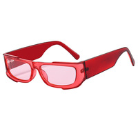Prix d'usine Lunettes de soleil carrées uniques de petite taille Unisexe Marque de mode Monture PC Bleu Argent Miroir Sport Hip Hop Punk