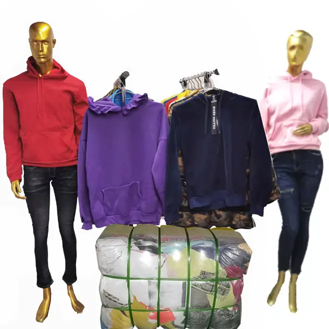 Großhandel Hooded Sweat Shirt Guangzhou gebrauchte Kleidung in = Ballen gebrauchte Winterkleid ung Hoodie gebrauchte Kleidung Pullover