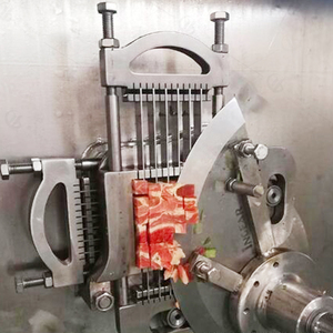 Machine à découper la viande industrielle automatique en acier inoxydable 304, réglable, sans perte, pour agneau et bœuf, destinée aux usines de transformation de la viande - Product Image 2