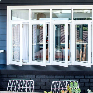 Fenêtres modernes de luxe en aluminium et PVC, double vitrage, pour balcon, style <span class=keywords><strong>baie</strong></span>, grandes fenêtres à battants pour la maison - Product Image 1