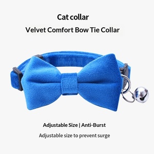 <span class=keywords><strong>Collar</strong></span> Ajustable para Mascotas con Lazo y Campana para Gatos y Perros Pequeños, Bonito y Suave, con Hebilla de Seguridad Desmontable, Venta al por Mayor Personalizada OEM - Product Image 5