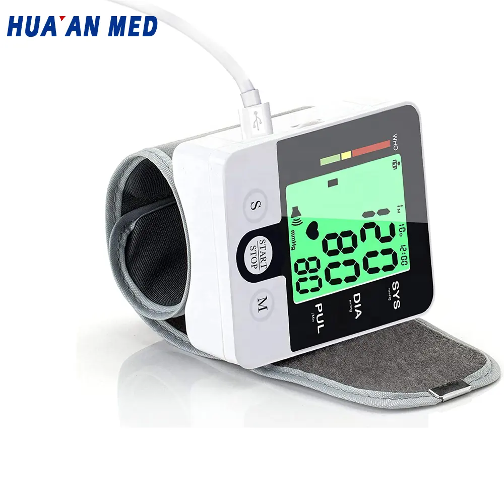Huaan Med 2x90 Memories Electronic Sphygmomanometer Arrhythmia Detection Wrist Digital Blood Pressure Monitor