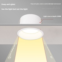 Plafonnier LED encastré SMD profond anti-éblouissement tout aluminium 75mm trou ouvert intérieur salon chambre à coucher plafonnier Downlight Spotlight