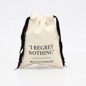 Bolsa de Almacenamiento de Maquillaje y Cosméticos de Muselina de Algodón con Cordón y Logotipo Personalizado, Bolsa de Regalo de Muselina Orgánica - Product Image 5