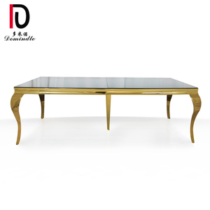 New Design <strong>Mirror</strong> Glass <strong>Table</strong> Stainless Steel Dining <strong>Table</strong> - Product Image 2