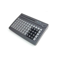 Teclado POS Programable KB-60 con Lector de Tarjetas MSR, Resistente al Agua y al Polvo, USB 2.0, Teclas Multicapa para Caja Registradora