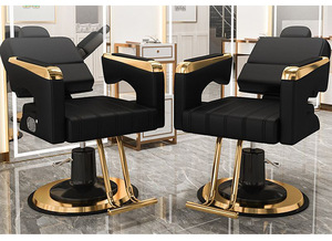 Chaise de salon de coiffure pour permanente, chaise de barbier réglable, pivotante, relevable, demi-chaise, pour usage domestique transfrontalier - Product Image 5