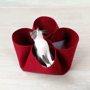 Çok fonksiyonlu RPET keçe kedi oyun matı pet köpek yatak kedi mağara yatağı - Product Image 5