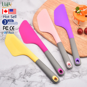 Spatule à <span class=keywords><strong>crème</strong></span> en silicone résistant à la chaleur, spatule à beurre antiadhésive, lisseur, épandeur, compatible four, compatible lave-vaisselle, pour gâteaux et pâtisseries - Product Image 2