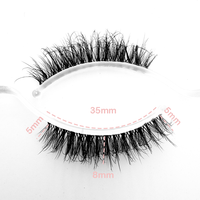 Paquet de 10 paires de faux cils bouclés vaporeux 8mm D Curl Strip en vente de gros