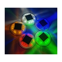 Lampu Penanda Jalan Tenaga Surya LED Super Terang Tahan Air Model Mata Kucing, Berkedip, Terangkat, Bahan PU/PC/PE