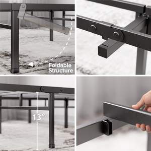 Soggiorno moderno <span class=keywords><strong>letto</strong></span> 80X190 Cm-36 cm di altezza con ripostiglio sotto il <span class=keywords><strong>letto</strong></span>-piattaforma in metallo <span class=keywords><strong>letto</strong></span>-nero - Product Image 6