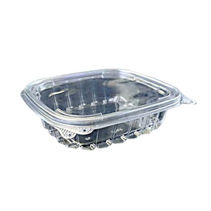 Boîte à fruits carrée en PET de 24 oz, compatible micro-ondes, jetable, empilable, écologique, avec couvercle à rabat, pour transporter des fruits - Product Image 3