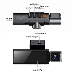 ACARCAM 4K Nouveau design 2 caméras universelles, caméra de tableau de bord avant 4K rabattable, écran LCD <span class=keywords><strong>3</strong></span>,2 pouces, vision nocturne, double/triple caméra, contrôle par application Wifi - Product Image 6