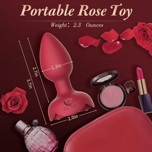 <span class=keywords><strong>Plug</strong></span> <span class=keywords><strong>Anale</strong></span> Vibrante con 10 Modalità di Vibrazione, LED Ricaricabile, 100% Impermeabile, Senza Lattice, Giocattolo Sessuale Rosa - Product Image 4