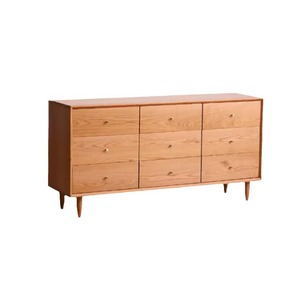 Nordic <b>Cherry</b> Wood Solid Wood Chest Of Drawers Nine Drawer Storage Cabinet Japanese Style Bedroom Dresser - Product Image 5