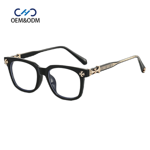 A10003 Occhiali Vintage Retrò con Lenti Anti-Luce Blu, Montatura Nera Sottile in PC per Donna - Product Image 1