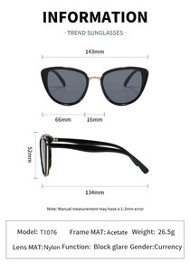 Lunettes de soleil personnalisées avec logo UV400, monture en acétate tendance et décontractée, lunettes de plage polarisées filtrant la lumière bleue - Product Image 2