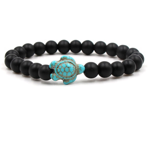 Braccialetti Estivi con Perline a Forma di <span class=keywords><strong>Tartaruga</strong></span> Marina per Donne e Uomini, Classici in 3 Colori, <span class=keywords><strong>Bracciale</strong></span> Elastico in Pietra Naturale, Gioielli da Spiaggia - Product Image 5