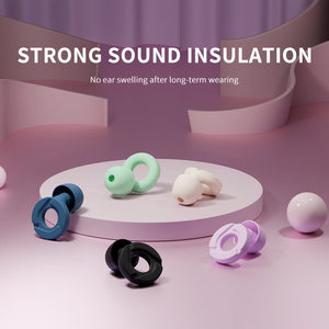 Tappi per Orecchie Riutilizzabili in Silicone Morbido con Cancellazione del Rumore per Lavoro, Studio, Viaggi, Protezione, Vestibilità Confortevole - Product Image 1